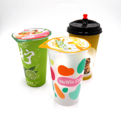 copos plásticos do chá do leite de 360ml 700ml com os copos frios de Logo Printed Milkshake Clear Frosted