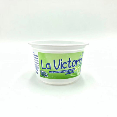 copo plástico do iogurte 400g deslocado com tampas