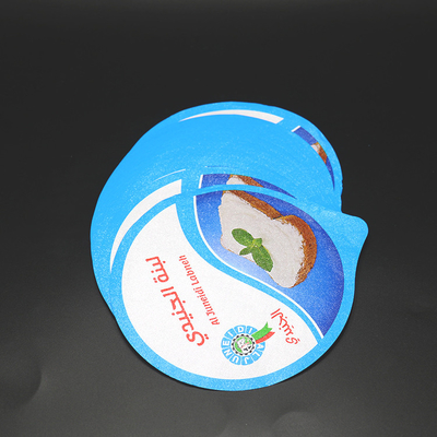 O PVC pre cortado da tampa da folha do copo 144mm do iogurte enverniza 90 mícrons para o recipiente do gelado
