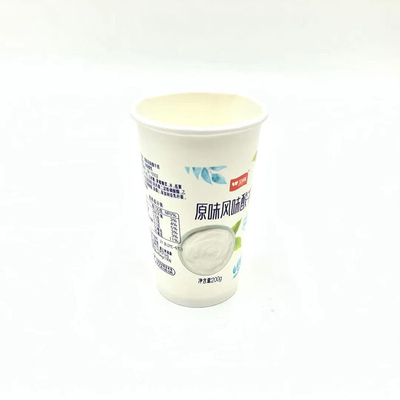 Recipientes de papel congelados impressos do gelado 200g do iogurte de Eco copos amigáveis com tampas