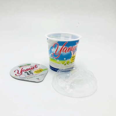 copo plástico descartável 5g do iogurte do produto comestível de 125ml 4oz PP com a tampa da folha de alumínio