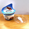 Copo plástico personalizado descartável da bebida de leite do iogurte do produto comestível com a tampa da folha de alumínio