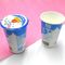 Do copo de papel revestido do iogurte do Pe parede do ODM 8oz 12oz única com tampa da folha