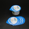 Das tampas Precut azuis da soldadura térmica das tampas da folha do iogurte do ODM de Oripack protetor ambiental