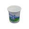 Copo de iogurte de plástico de 125 ml com tampa de papel e tampa de plástico