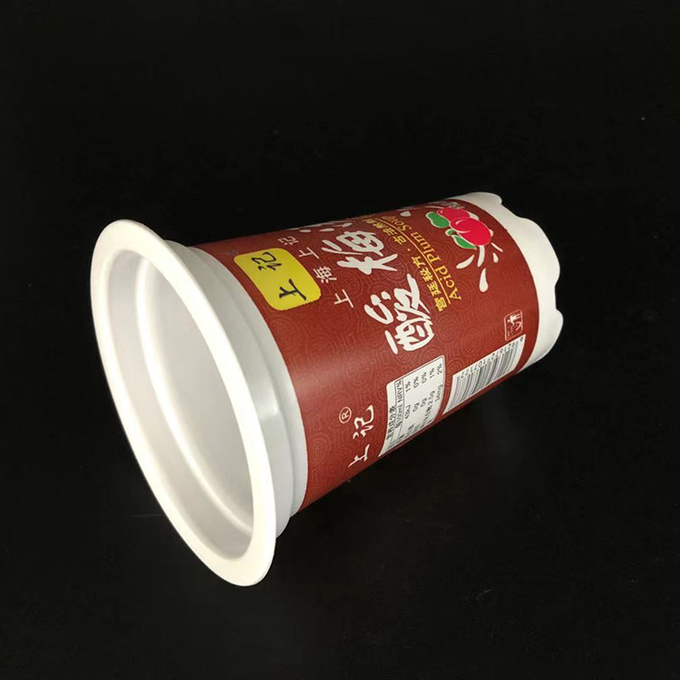 filme plástico inferior da selagem do copo 350g do iogurte de 55mm copos do gelado de 12 onças com tampas 0